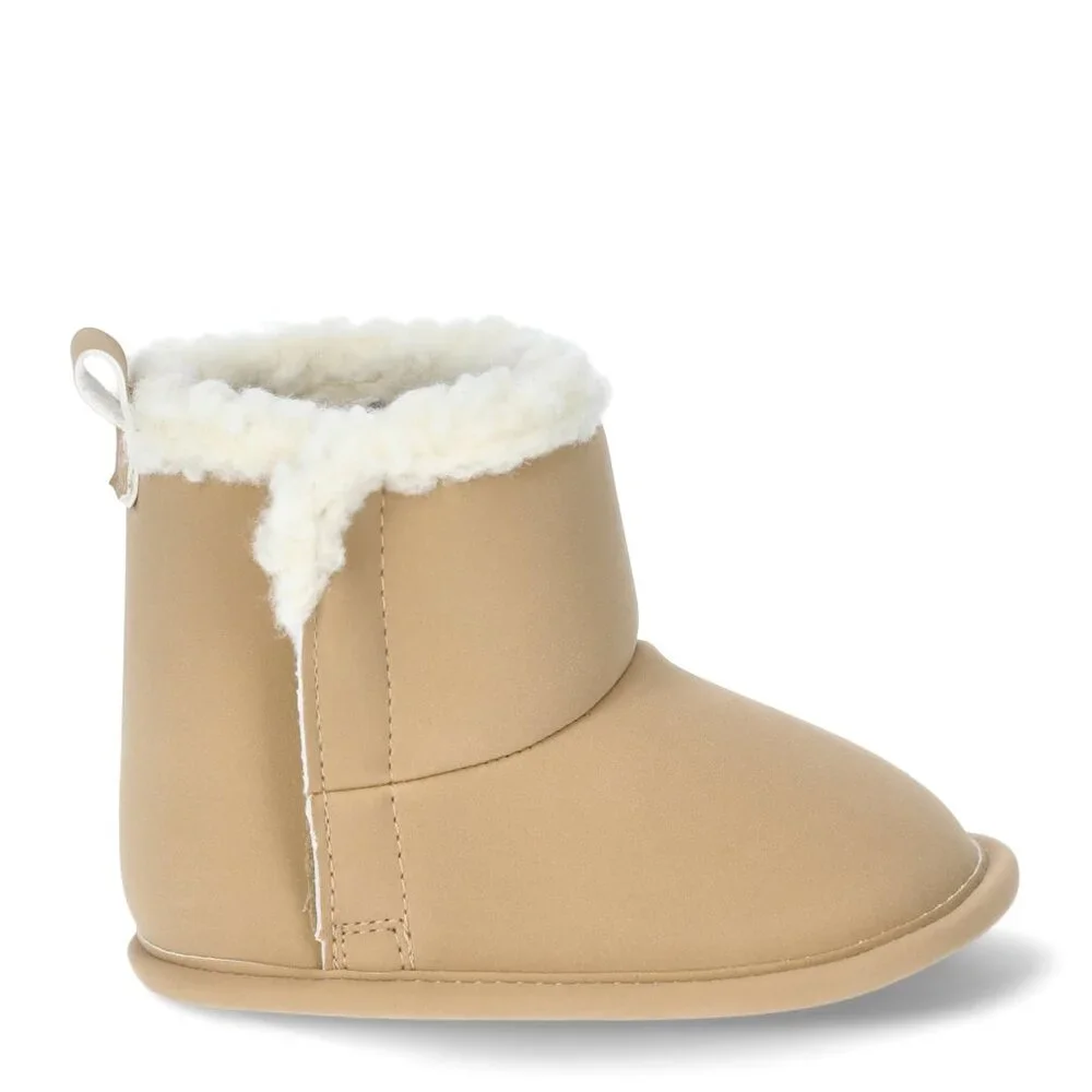 Carter's Child of Mine BABY GIRL Tan Faux Fur Trim Boots 3-6 MONTHS NEW